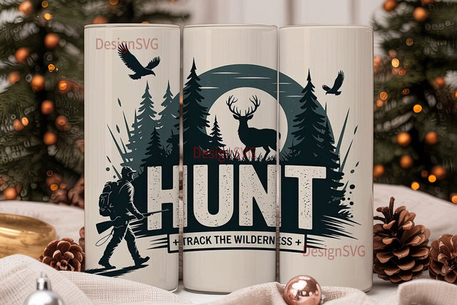 Hunt Track The Wilderness 20oz Tumbler Sublimation DesignSVG 