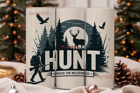 Hunt Track The Wilderness 20oz Tumbler Sublimation DesignSVG 