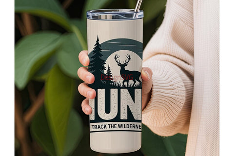 Hunt Track The Wilderness 20oz Tumbler Sublimation DesignSVG 