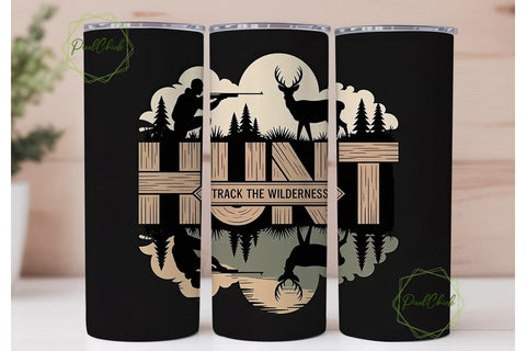 Hunt Track The Wilderness 20oz Tumbler Sublimation PixelChick 