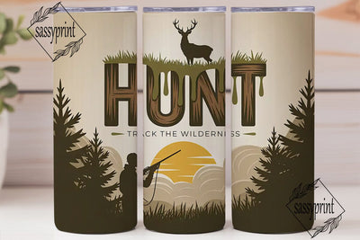 Hunt Track The Wilderness Tumbler Wrap Sublimation sassyprint 