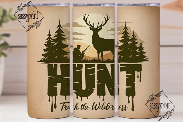 Hunt Track The Wilderness Tumbler Wrap Sublimation sassyprint 