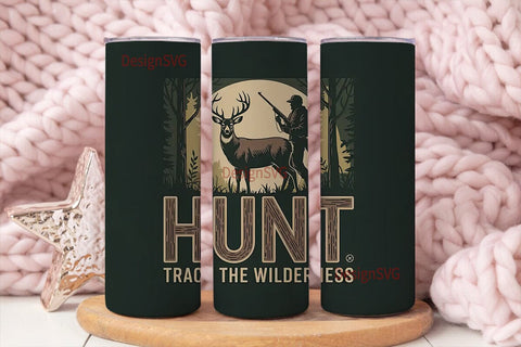 Hunt Track Wilderness 20oz Tumbler Wrap Sublimation DesignSVG 