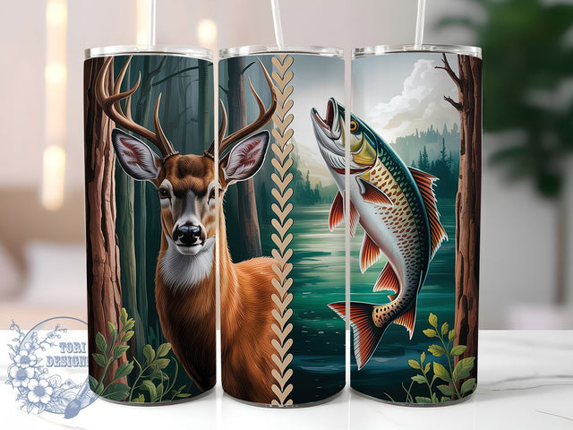 Hunter Camo Fishing Tumbler, Deer Hunting Tumbler, Seamless Camo Design, 20oz Tumbler Wrap, Sublimation Design, Outdoor Sports Gift, Hunter Camo Tumbler Sublimation ToriDesigns 