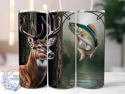 Hunter Camo Fishing Tumbler, Deer Hunting Tumbler, Seamless Camo Design, 20oz Tumbler Wrap, Sublimation Design, Outdoor Sports Gift, Hunter Camo Tumbler Sublimation ToriDesigns 
