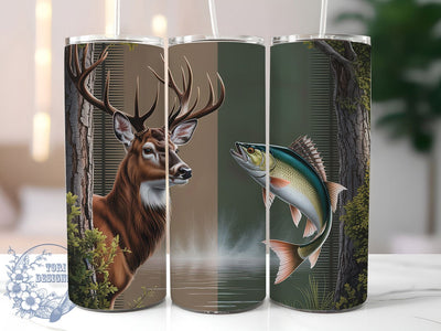 Hunter Camo Fishing Tumbler, Deer Hunting Tumbler, Seamless Camo Design, 20oz Tumbler Wrap, Sublimation Design, Outdoor Sports Gift, Hunter Camo Tumbler Sublimation ToriDesigns 