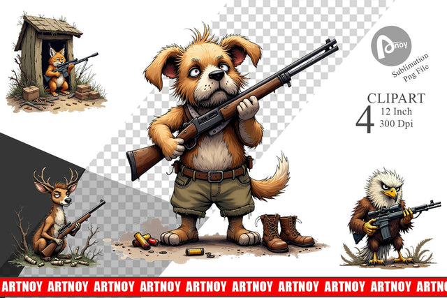 Hunter Havoc Clipart Sublimation artnoy 