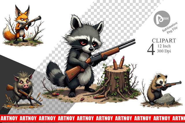 Hunter Havoc Clipart Sublimation artnoy 