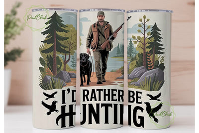 Hunter with Dog 20oz Tumbler Wrap Sublimation PixelChick 
