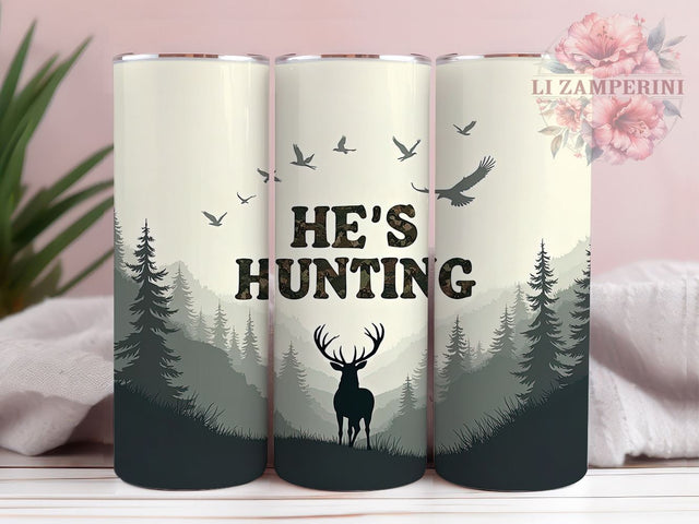 Hunter's Deer Forest 20oz Tumbler Wrap, Deer Forest Mug, 20oz Drinkware, Outdoor Gift, Hunter Mug, Wildlife Lover Tumbler, Nature Adventure Cup Sublimation Li Zamperini 