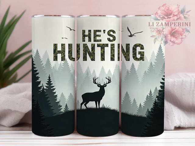 Hunter's Deer Forest 20oz Tumbler Wrap, Deer Forest Mug, 20oz Drinkware, Outdoor Gift, Hunter Mug, Wildlife Lover Tumbler, Nature Adventure Cup Sublimation Li Zamperini 