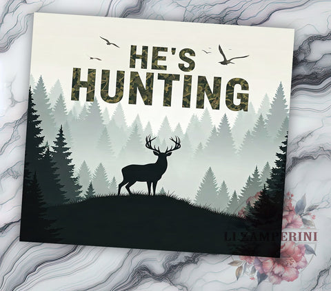 Hunter's Deer Forest 20oz Tumbler Wrap, Deer Forest Mug, 20oz Drinkware, Outdoor Gift, Hunter Mug, Wildlife Lover Tumbler, Nature Adventure Cup Sublimation Li Zamperini 