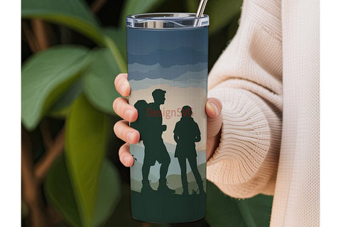 Hunting Couple 20oz Tumbler Wrap Sublimation DesignSVG 
