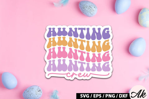 Hunting crew Retro Sticker SVG akazaddesign 