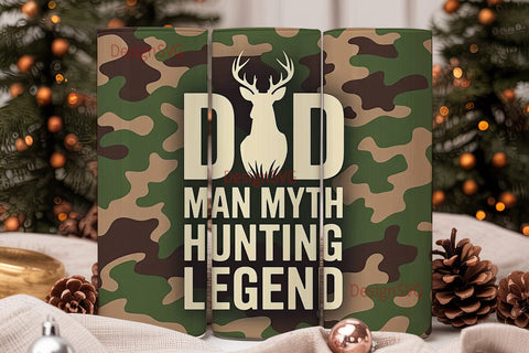 Hunting Dad 20oz Tumbler Wrap Sublimation DesignSVG 