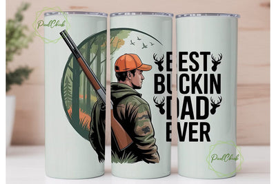 Hunting Dad 20oz Tumbler Wrap Sublimation PixelChick 