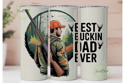 Hunting Dad 20oz Tumbler Wrap Sublimation PixelChick 