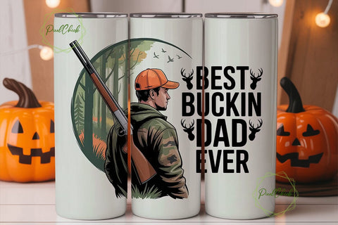 Hunting Dad 20oz Tumbler Wrap Sublimation PixelChick 