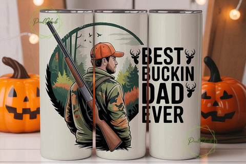 Hunting Dad 20oz Tumbler Wrap Sublimation PixelChick 
