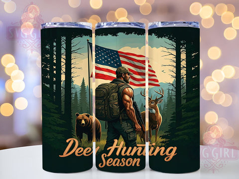 Hunting Dad, Deer Hunting, Tumbler Wrap, Sublimation PNG, Father's Day Gifts, Outdoor Decor, Digital Download Sublimation SvggirlplusArt 