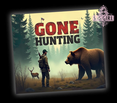 Hunting Dad, Gone Hunting, Tumbler Wrap, Sublimation PNG, Father's Day Gifts, Outdoor Design, Digital Download Sublimation SvggirlplusArt 
