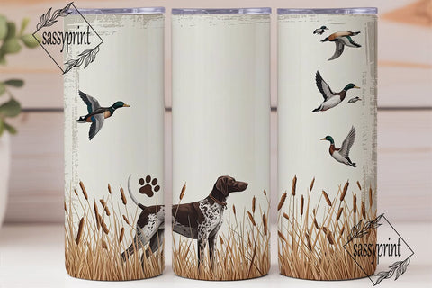 Hunting Dog Field Ducks 20oz Tumbler Sublimation sassyprint 