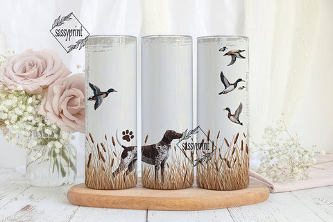 Hunting Dog Field Ducks 20oz Tumbler Sublimation sassyprint 