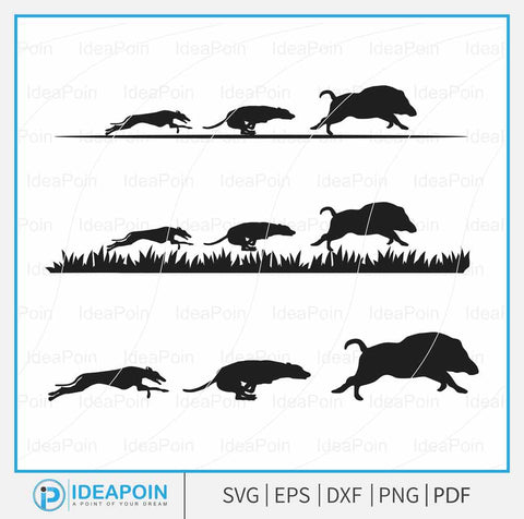 Hunting Dogs Chasing Hog svg, Hunting Dogs Svg, Wild Boar SVG, Wild Boar Hunting Svg, Hunting Dogs Chasing Hog SVG, Boar Hunting SVG SVG Dinvect 