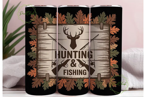 Hunting & Fishing 20oz Tumbler Wrap Sublimation PixelChick 