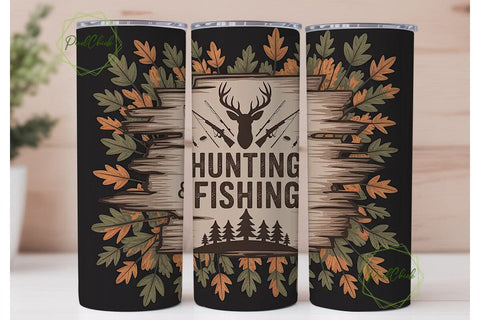 Hunting & Fishing 20oz Tumbler Wrap Sublimation PixelChick 