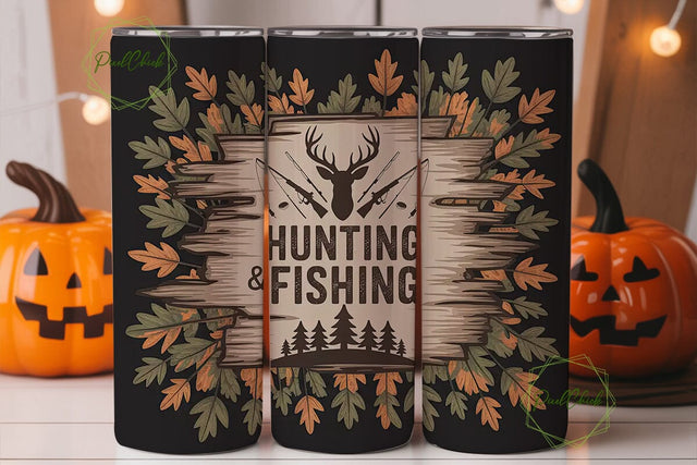 Hunting & Fishing 20oz Tumbler Wrap Sublimation PixelChick 