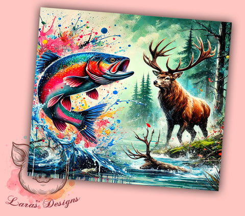 Hunting & Fishing Outdoor Life 20oz Tumbler Wrap, Hunting Tumbler, Fishing Tumbler, 20oz Tumbler, Sublimation Wrap, Outdoor Life, Sportsman Gift, Adventure Tumbler Sublimation Lara' s Designs 