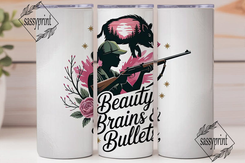 Hunting Girl 20oz Tumbler Wrap Sublimation sassyprint 