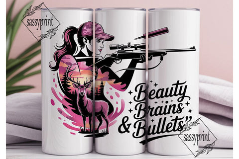 Hunting Girl 20oz Tumbler Wrap Sublimation sassyprint 