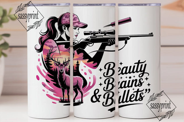 Hunting Girl 20oz Tumbler Wrap Sublimation sassyprint 
