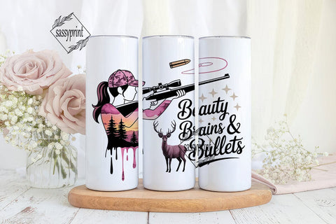 Hunting Girl 20oz Tumbler Wrap Sublimation sassyprint 