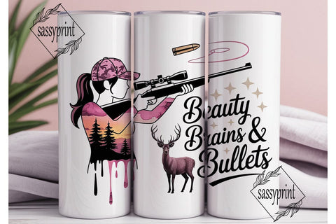 Hunting Girl 20oz Tumbler Wrap Sublimation sassyprint 