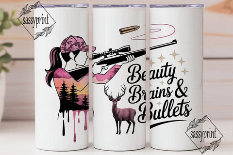 Hunting Girl 20oz Tumbler Wrap Sublimation sassyprint 