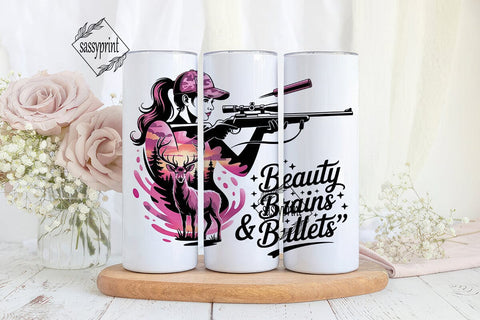 Hunting Girl 20oz Tumbler Wrap Sublimation sassyprint 
