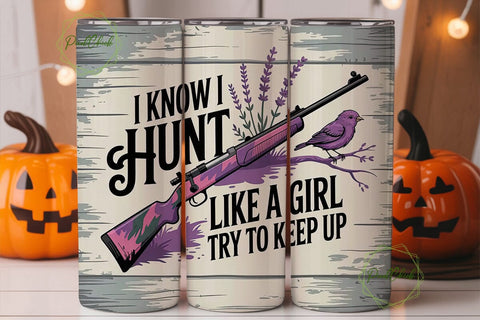 Hunting Girl Tumbler Wrap 20oz Sublimation PixelChick 