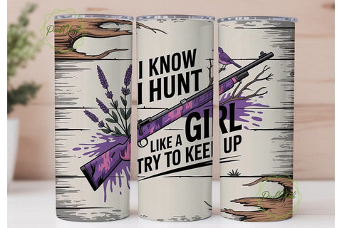 Hunting Girl Tumbler Wrap 20oz Sublimation PixelChick 