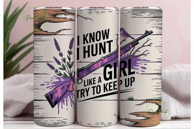Hunting Girl Tumbler Wrap 20oz Sublimation PixelChick 