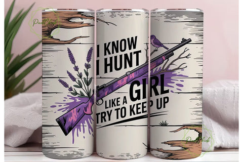 Hunting Girl Tumbler Wrap 20oz Sublimation PixelChick 