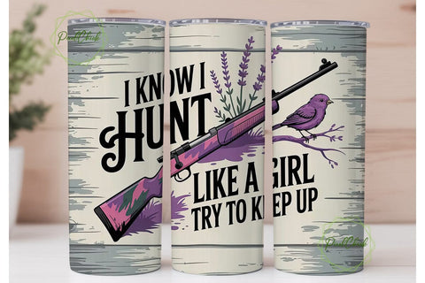 Hunting Girl Tumbler Wrap 20oz Sublimation PixelChick 