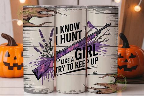 Hunting Girl Tumbler Wrap 20oz Sublimation PixelChick 