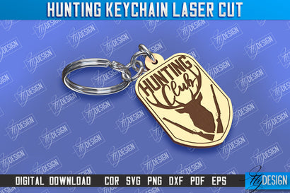 Hunting Keychain Laser Cut | Hunting Season | Gift for Hunter | CNC File SVG Fly Design 