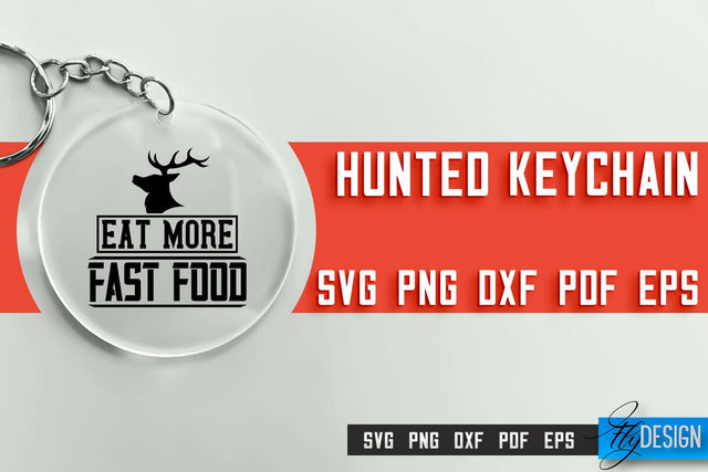 Hunting Keychain SVG Design | Hunter Club | Hunting SVG SVG Fly Design 