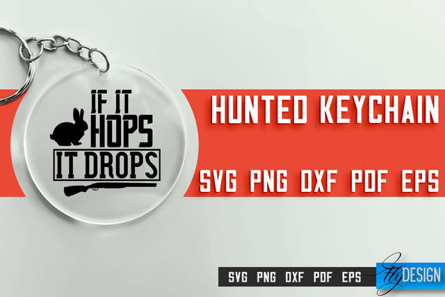 Hunting Keychain SVG Design | Hunter Club | Hunting SVG SVG Fly Design 
