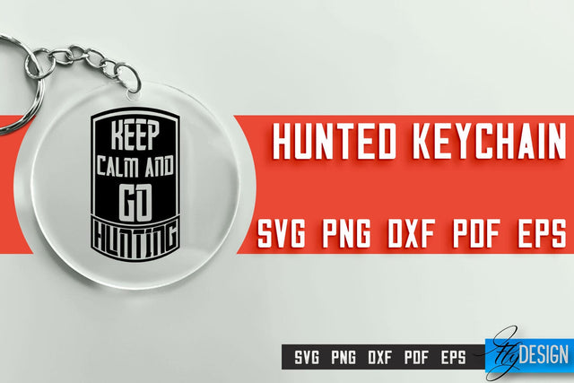 Hunting Keychain SVG Design | Hunter Club | Hunting SVG SVG Fly Design 