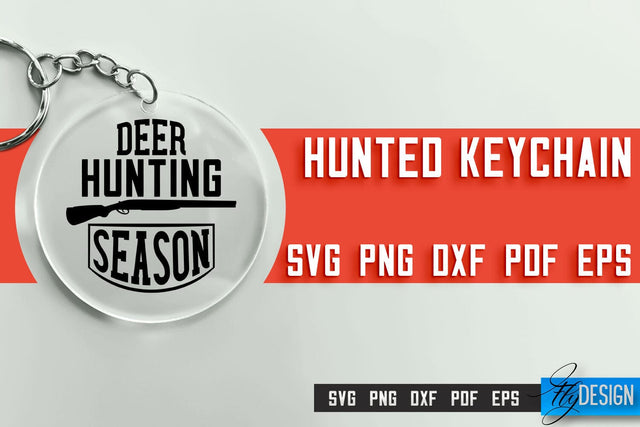 Hunting Keychain SVG Design | Hunter Club | Hunting SVG SVG Fly Design 